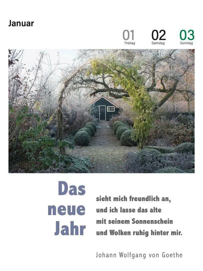 Bild: 9783895617867 | Der literarische Gartenkalender 2027 | Julia Bachstein | Kalender