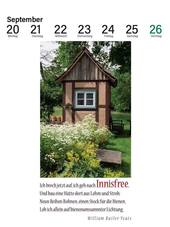 Bild: 9783895617867 | Der literarische Gartenkalender 2027 | Julia Bachstein | Kalender