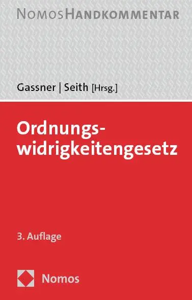 Cover: 9783756007967 | Ordnungswidrigkeitengesetz | Handkommentar | Kathi Gassner (u. a.)