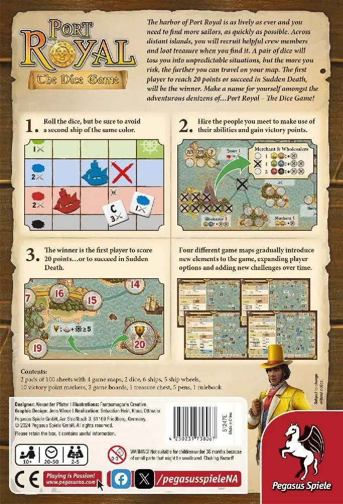 Bild: 4250231738067 | Port Royal The Dice Game (English Edition) | Alexander Pfister | Spiel