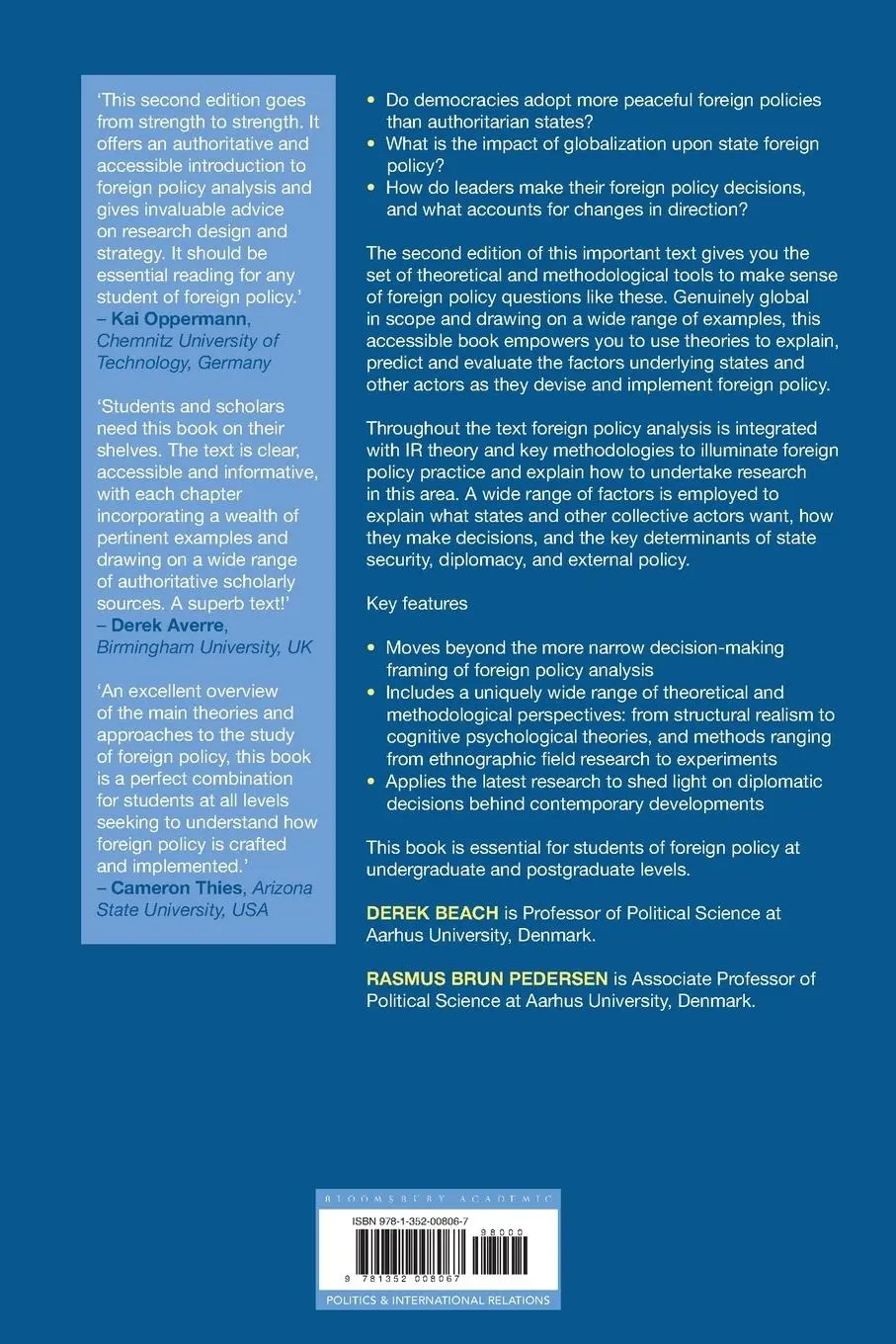 Rückseite: 9781352008067 | Analyzing Foreign Policy | Derek Beach (u. a.) | Taschenbuch | 2019
