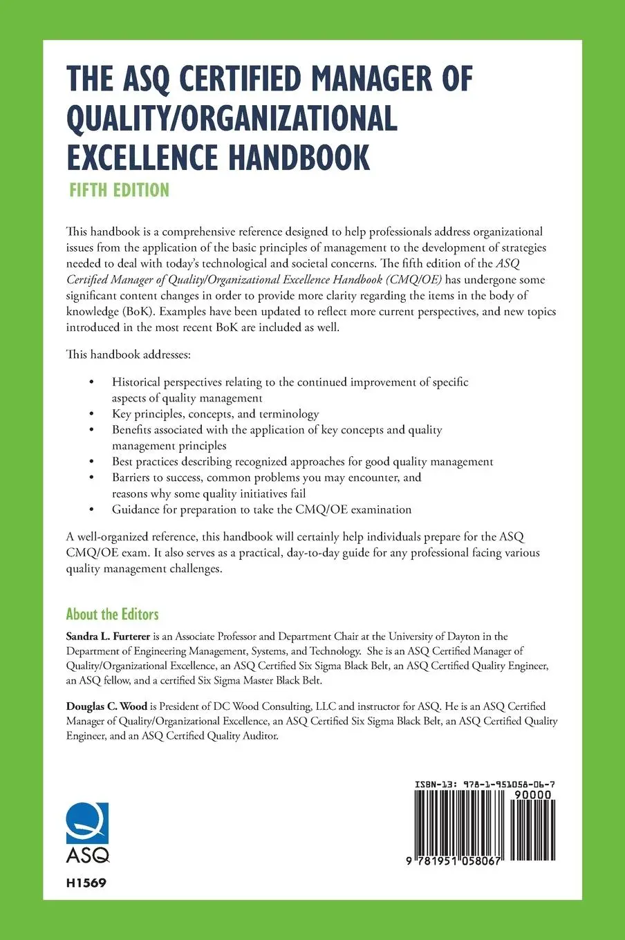 Rückseite: 9781951058067 | The ASQ Certified Manager of Quality/Organizational Excellence...