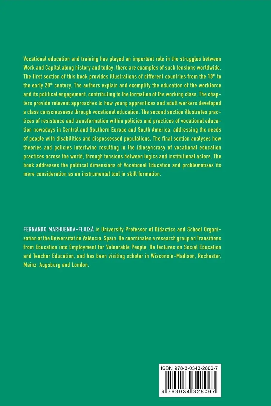 Rückseite: 9783034328067 | Vocational Education beyond Skill Formation | Marhuenda-Fluixá | Buch