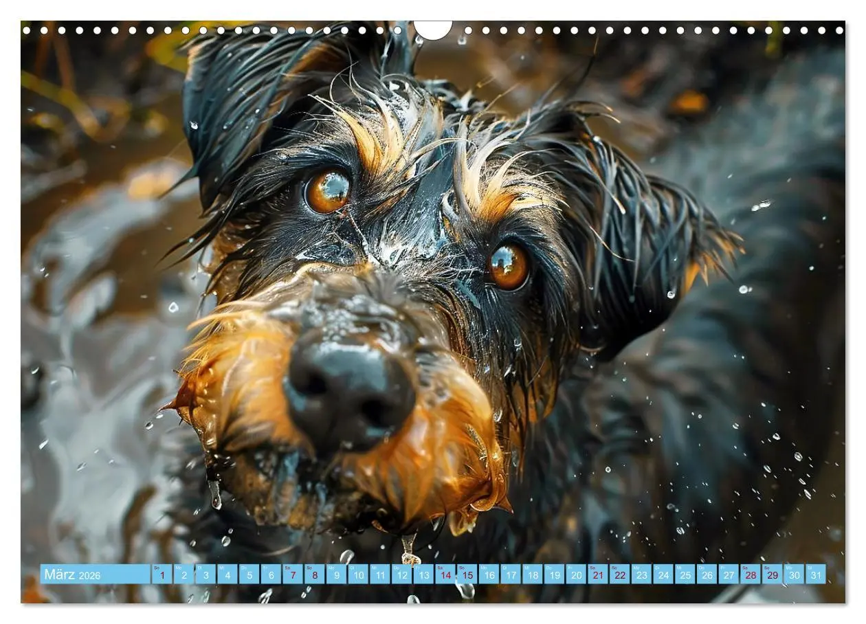Bild: 9783457398067 | Hunde und Wasser (Wandkalender 2026 DIN A3 quer), CALVENDO...