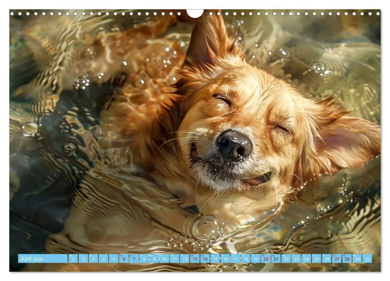 Bild: 9783457398067 | Hunde und Wasser (Wandkalender 2026 DIN A3 quer), CALVENDO...