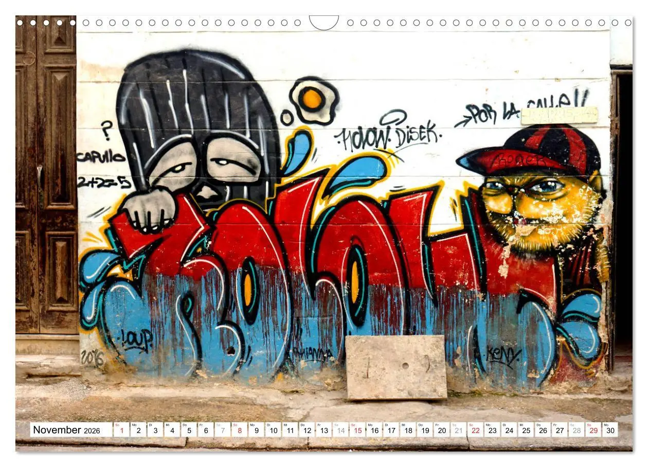 Bild: 9783457918067 | Gesichter Kubas - Havanna Graffiti (Wandkalender 2026 DIN A3 quer),...