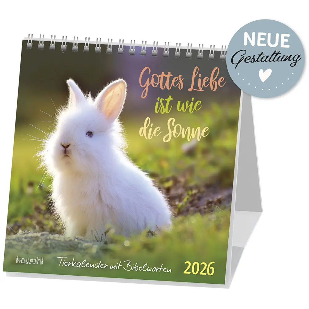 Cover: 9783754848067 | Gottes Liebe ist wie die Sonne 2026 | Tierkalender mit Bibelworten