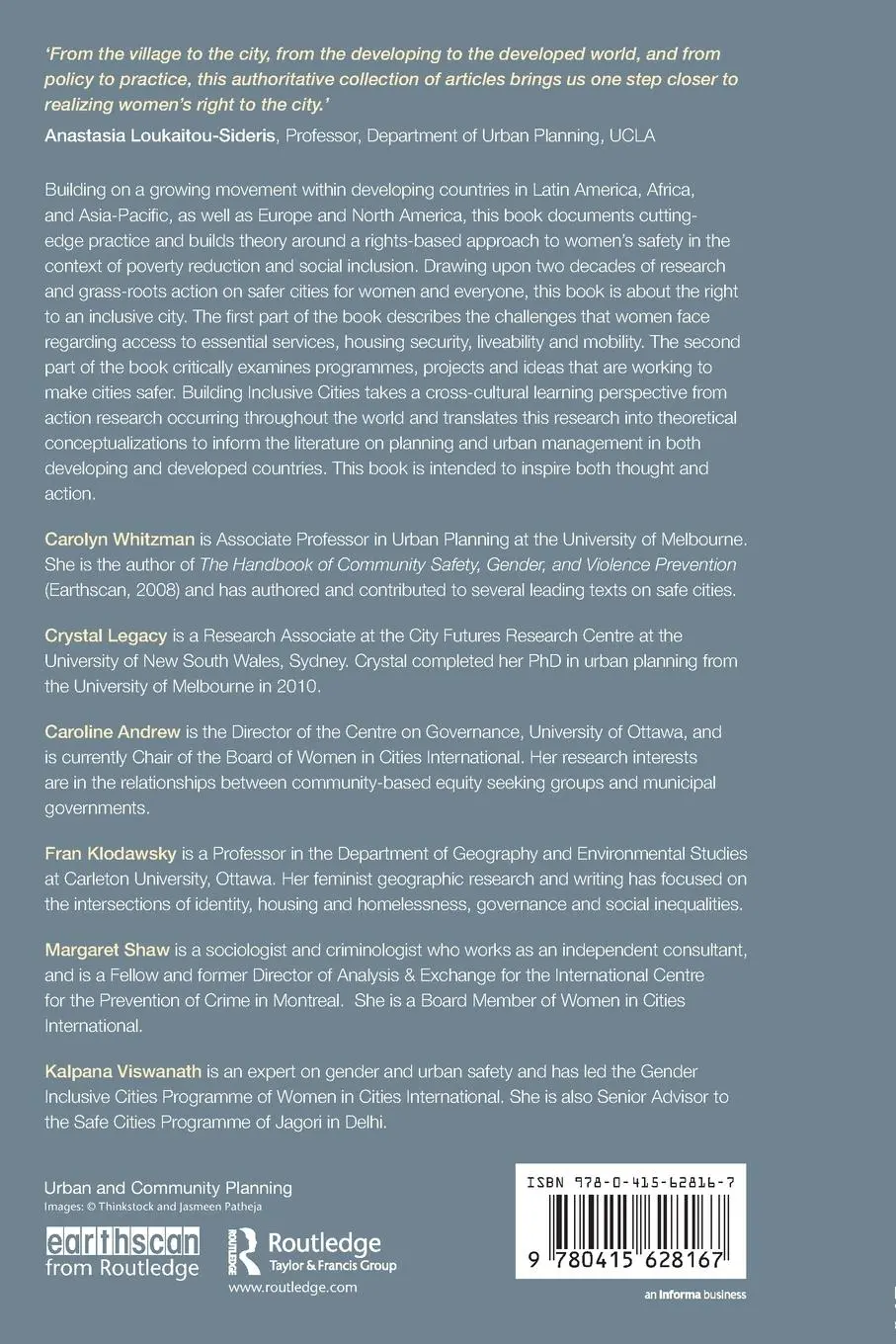 Rückseite: 9780415628167 | Building Inclusive Cities | Women's Safety and the Right to the City