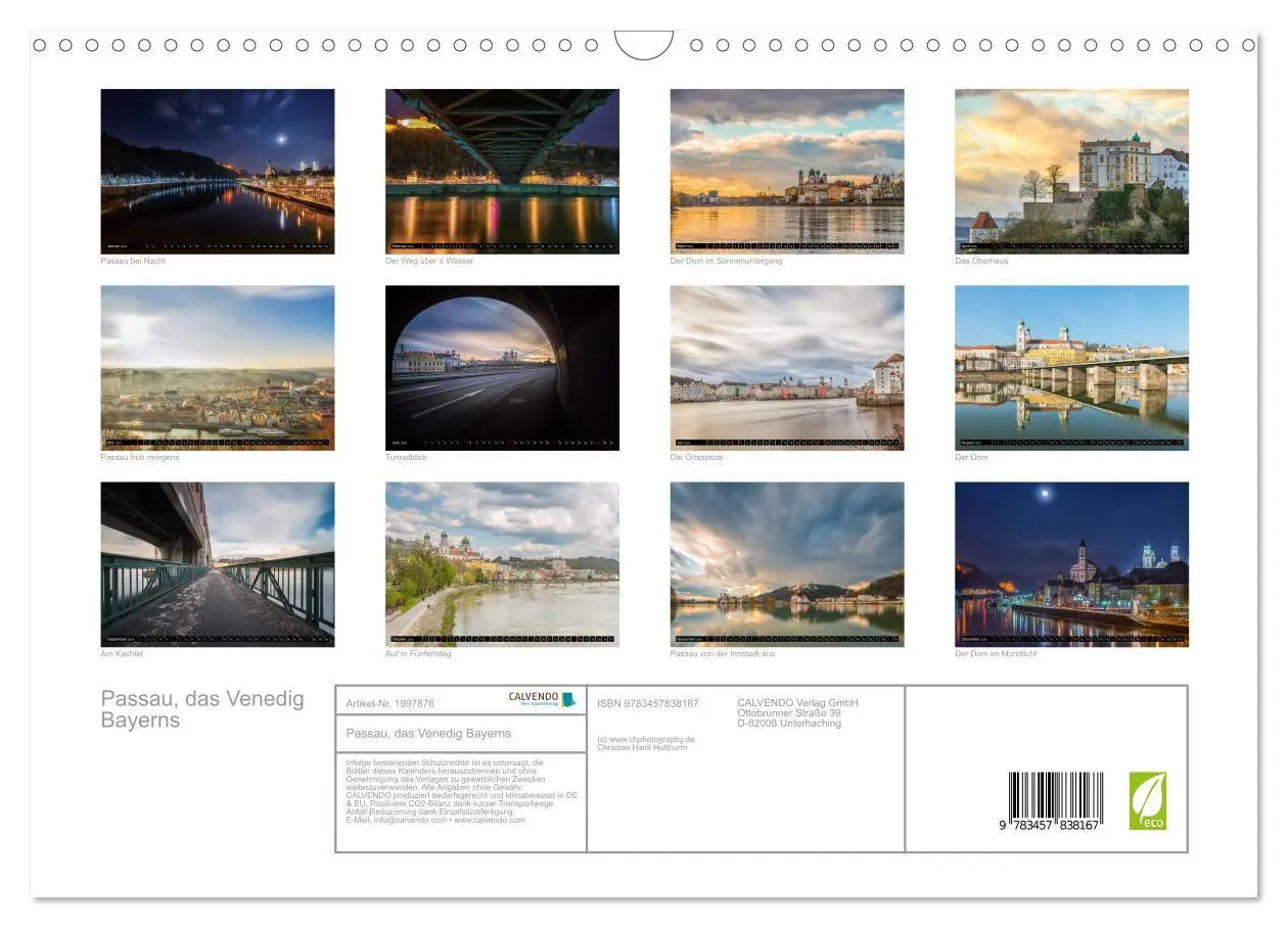 Bild: 9783457838167 | Passau, das Venedig Bayerns (Wandkalender 2026 DIN A3 quer),...