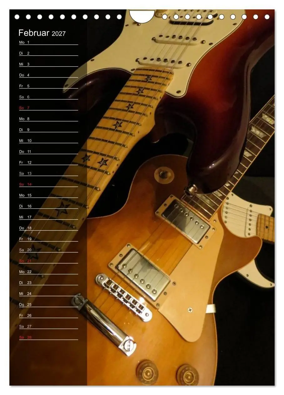 Bild: 9783594148167 | ROCKGITARREN in Szene gesetzt / Geburtstagskalender (Wandkalender...