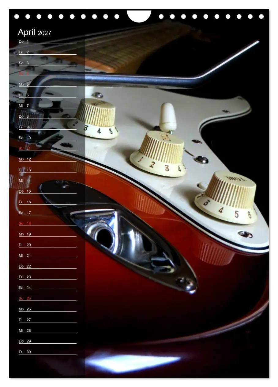 Bild: 9783594148167 | ROCKGITARREN in Szene gesetzt / Geburtstagskalender (Wandkalender...