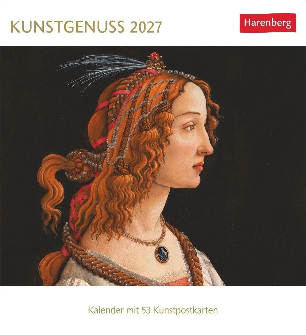 Cover: 9783840038167 | Kunstgenuss Postkartenkalender 2027 - Kalender mit 53 Kunstpostkarten