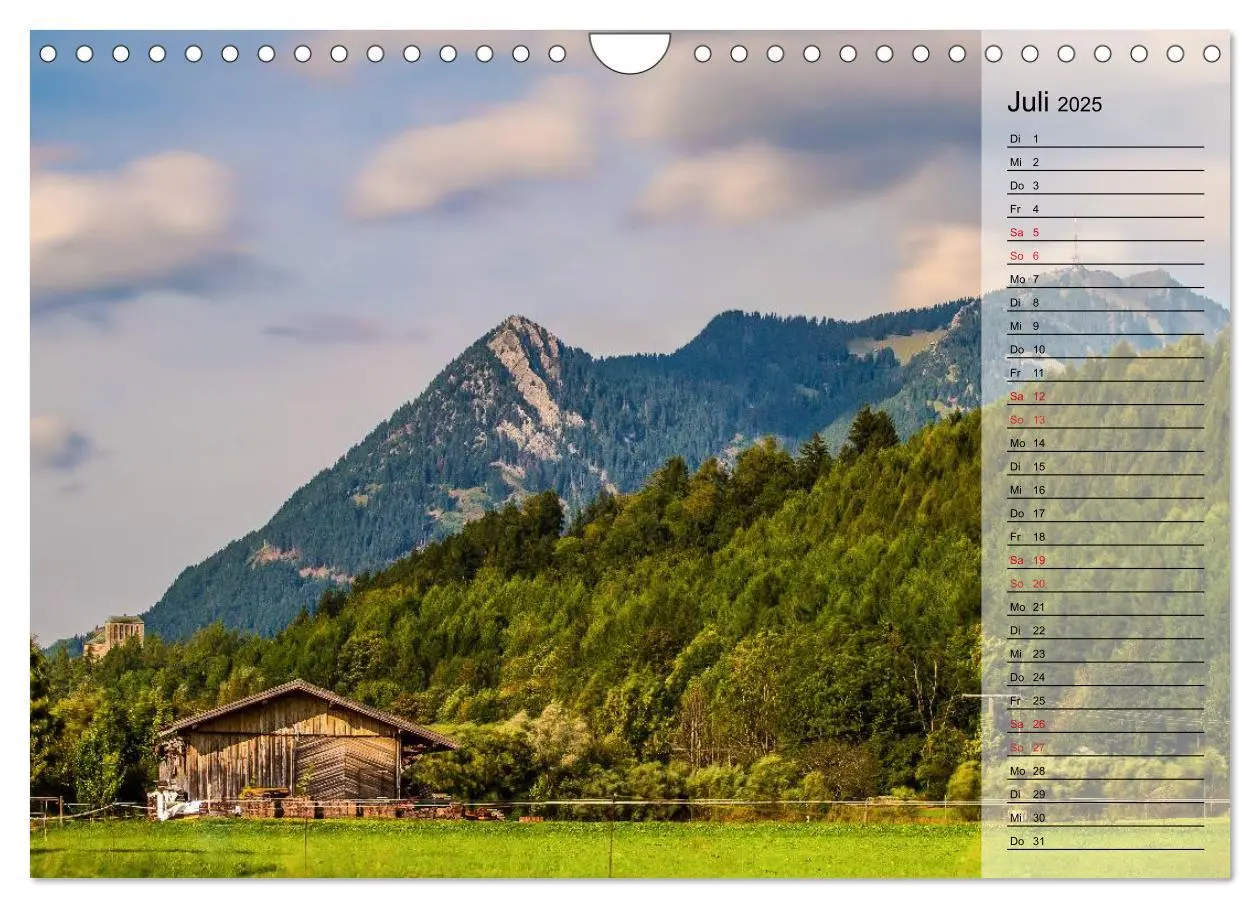 Bild: 9783435808267 | Das Oberstdorfer Allgäu (Wandkalender 2025 DIN A4 quer), CALVENDO...
