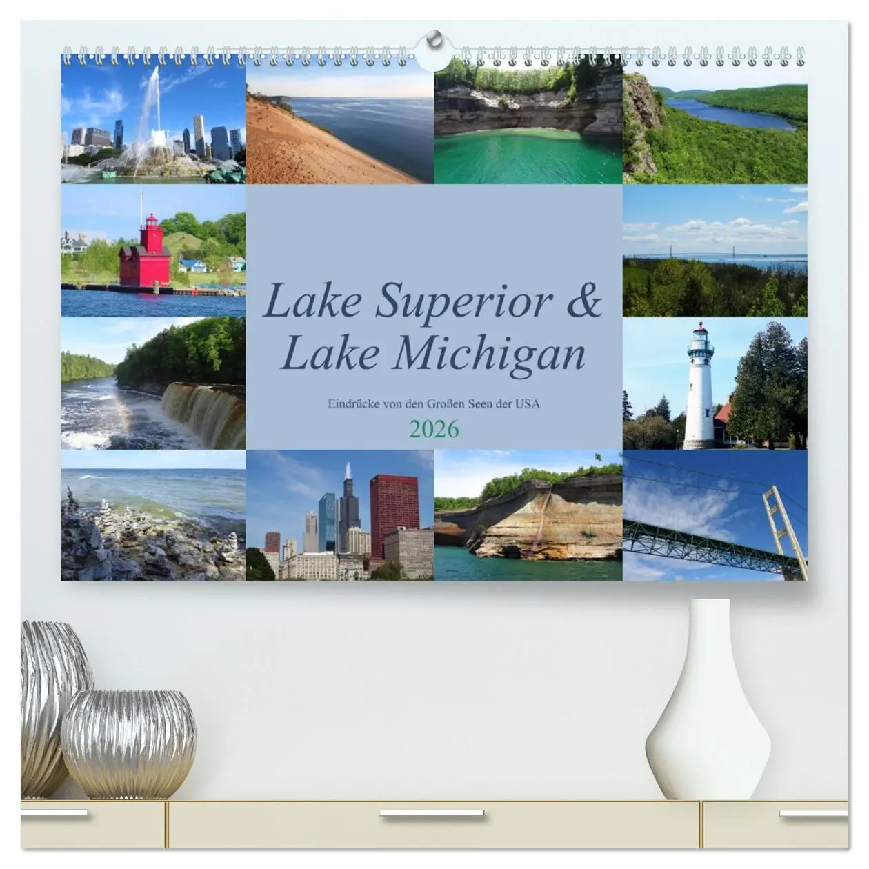 Cover: 9783457688267 | Lake Superior &amp; Lake Michigan (hochwertiger Premium Wandkalender...