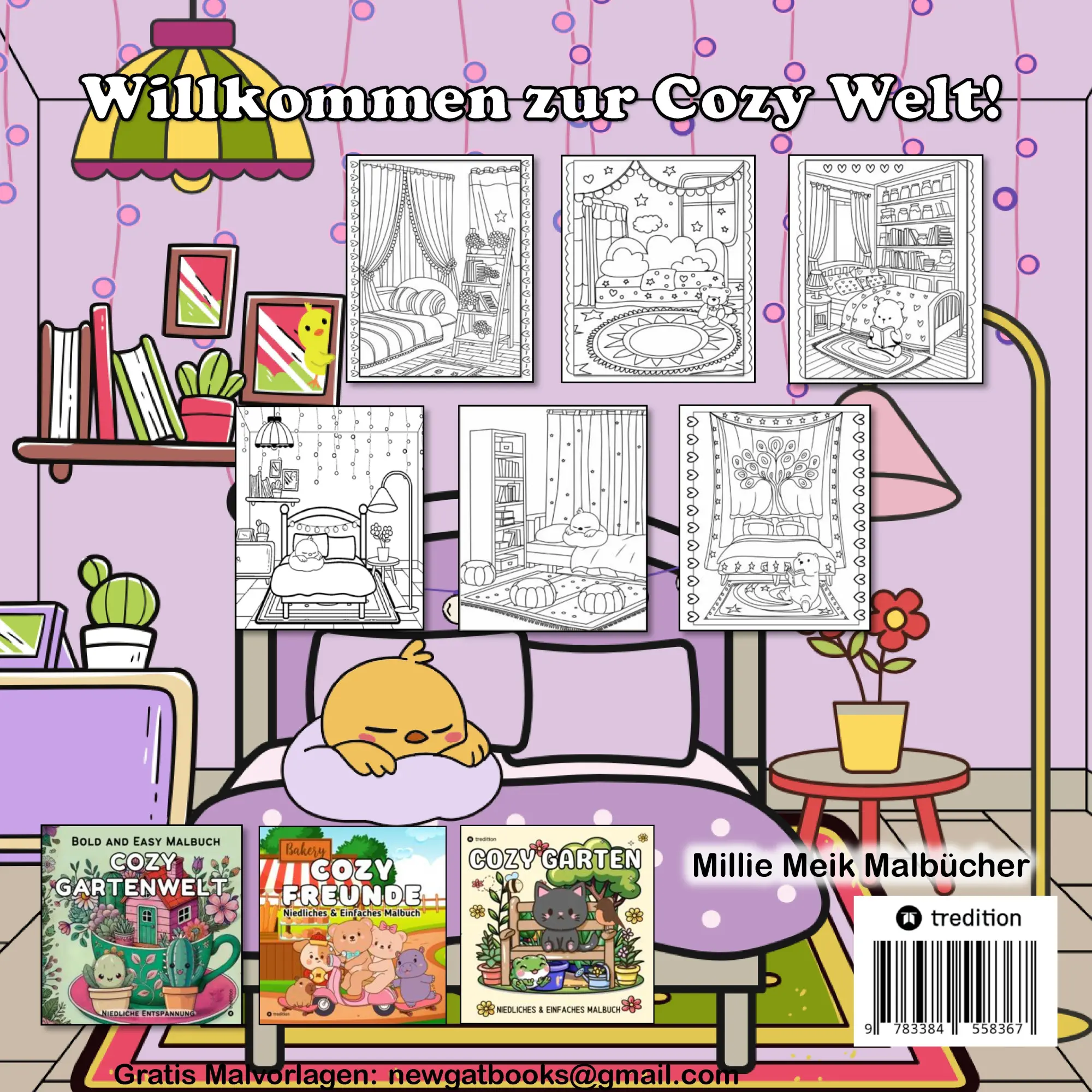 Rückseite: 9783384558367 | Cozy Malbuch für Erwachsene - Cozy Schlafzimmer - Cozy Home Malbuch