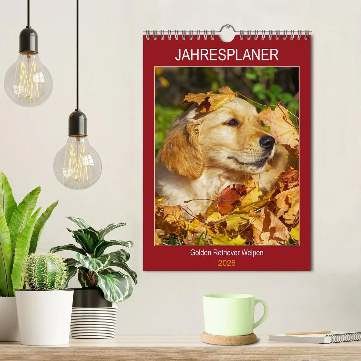 Bild: 9783516388367 | Jahresplaner Golden Retriever Welpen (Wandkalender 2026 DIN A4...