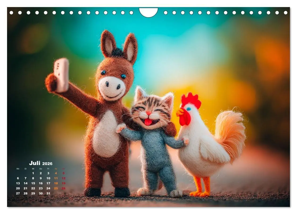 Bild: 9783516698367 | Tierisch flauschige Abenteuerreise (Wandkalender 2026 DIN A4 quer),...