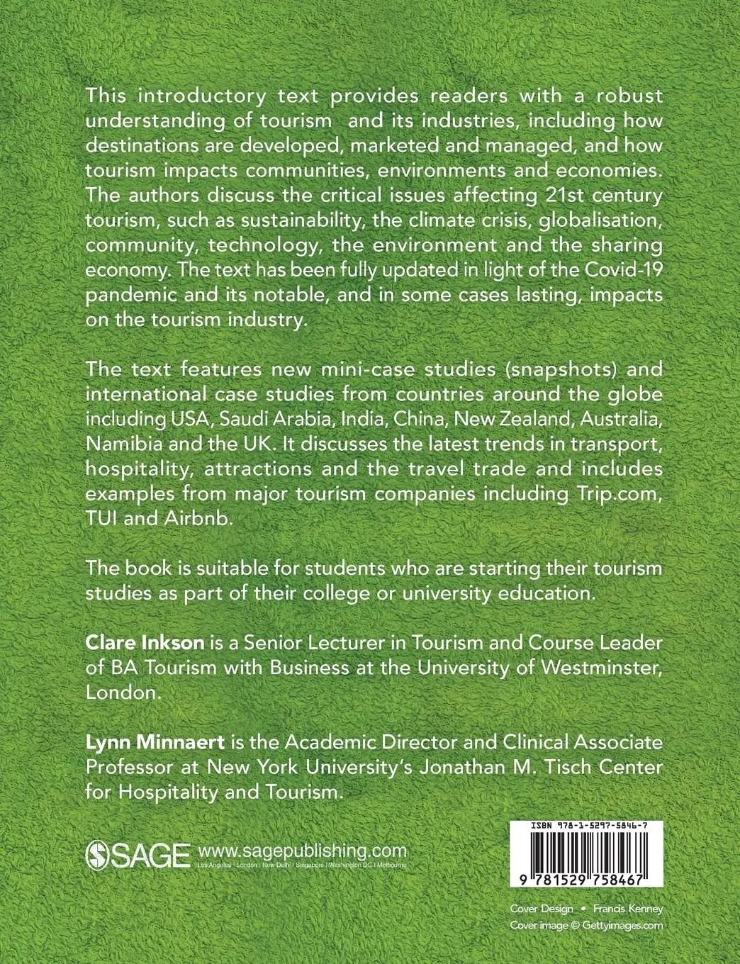 Rückseite: 9781529758467 | Tourism Management | An Introduction | Clare Inkson (u. a.) | Buch