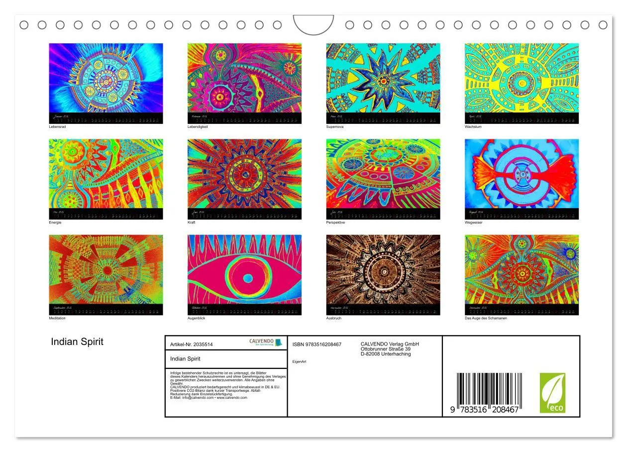 Bild: 9783516208467 | Indian Spirit (Wandkalender 2026 DIN A4 quer), CALVENDO Monatskalender
