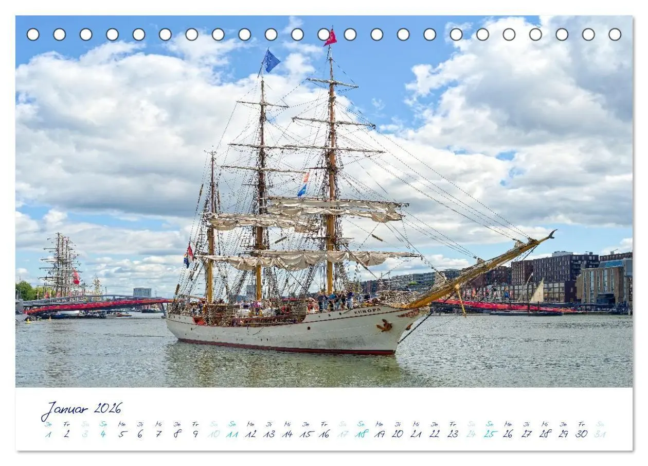 Bild: 9783516688467 | SAIL Amsterdam (Tischkalender 2026 DIN A5 quer), CALVENDO...