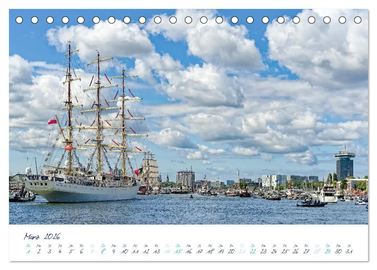 Bild: 9783516688467 | SAIL Amsterdam (Tischkalender 2026 DIN A5 quer), CALVENDO...