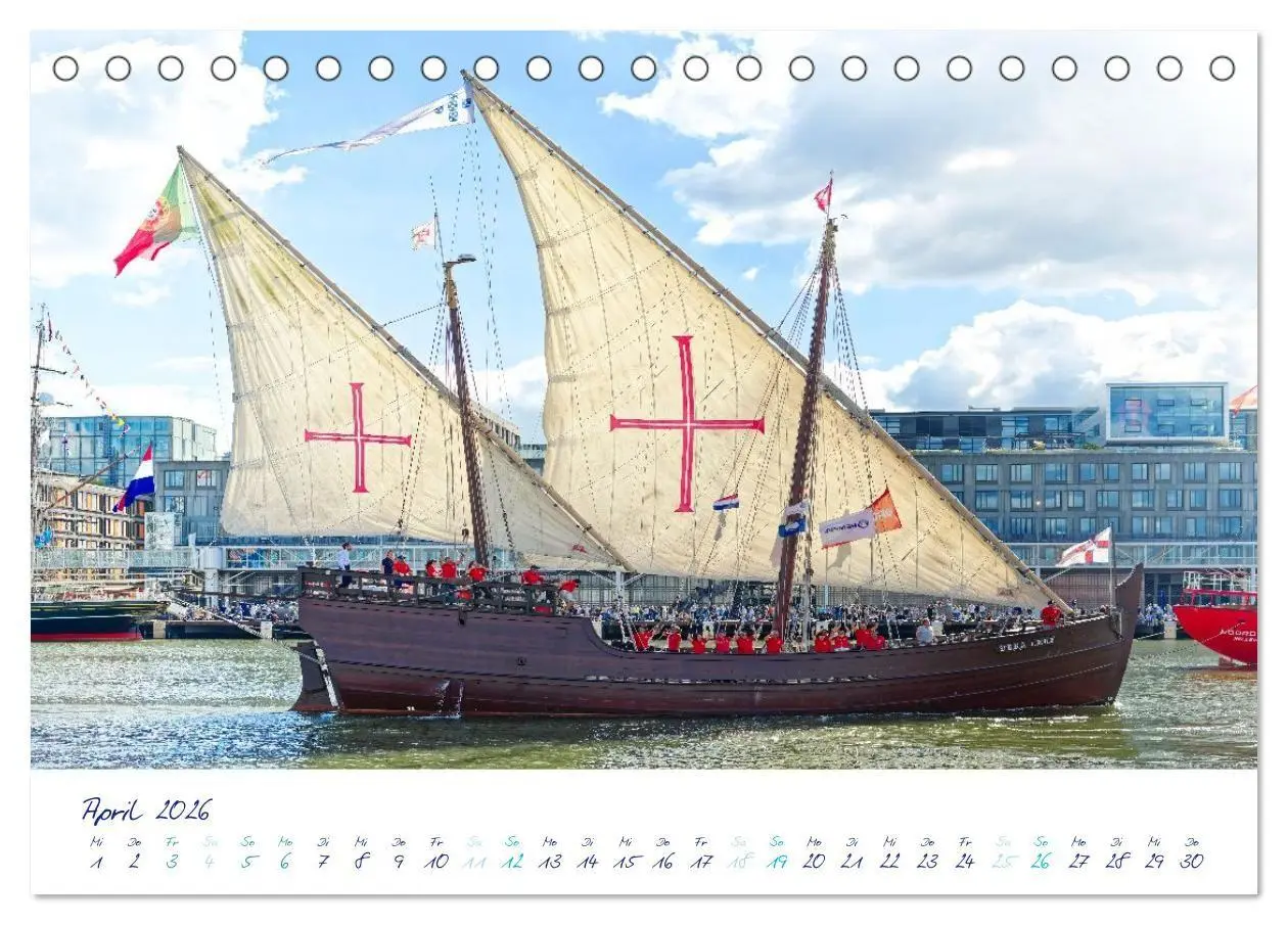 Bild: 9783516688467 | SAIL Amsterdam (Tischkalender 2026 DIN A5 quer), CALVENDO...