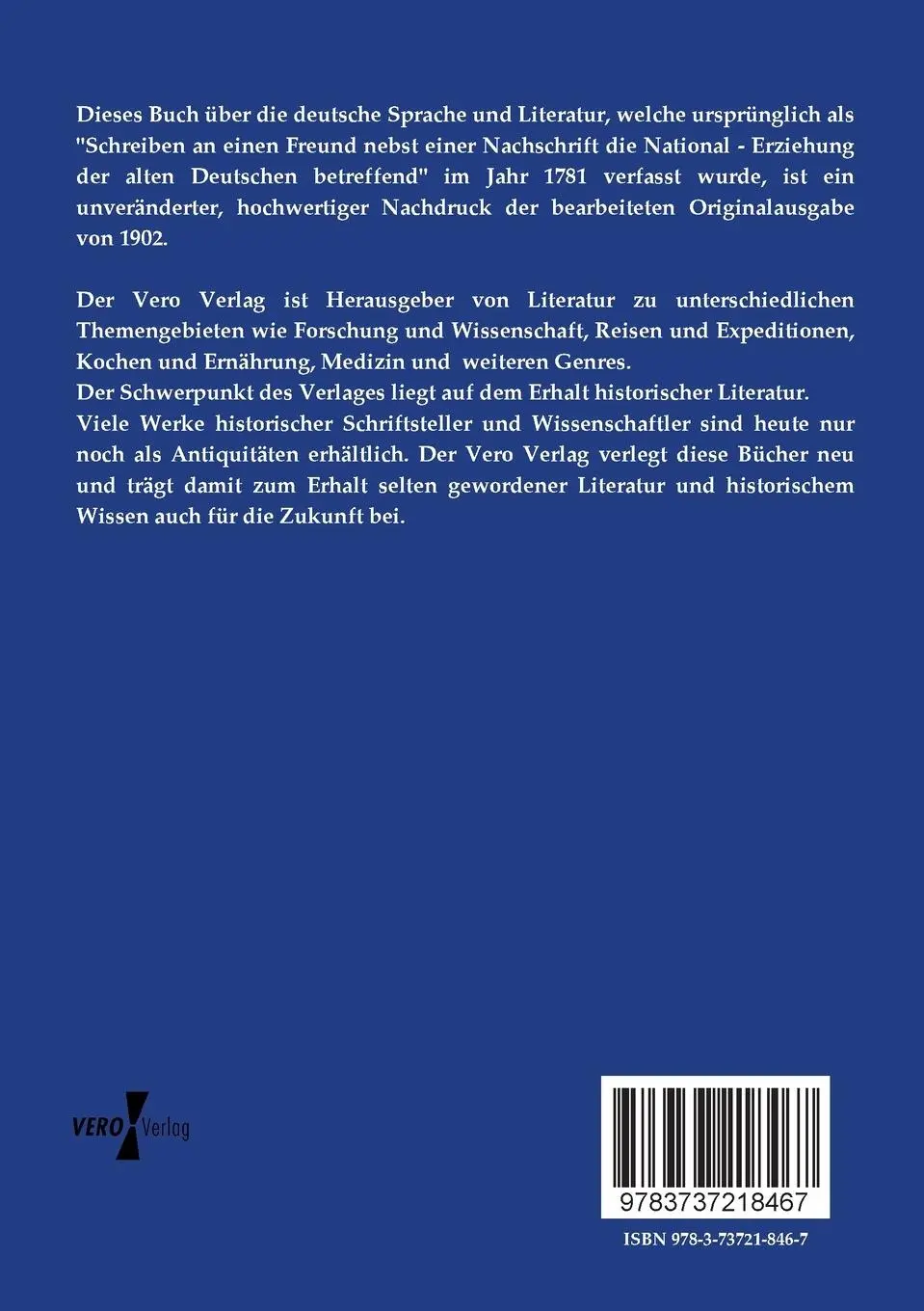 Rückseite: 9783737218467 | Über die deutsche Sprache und Literatur | Justus Möser | Taschenbuch