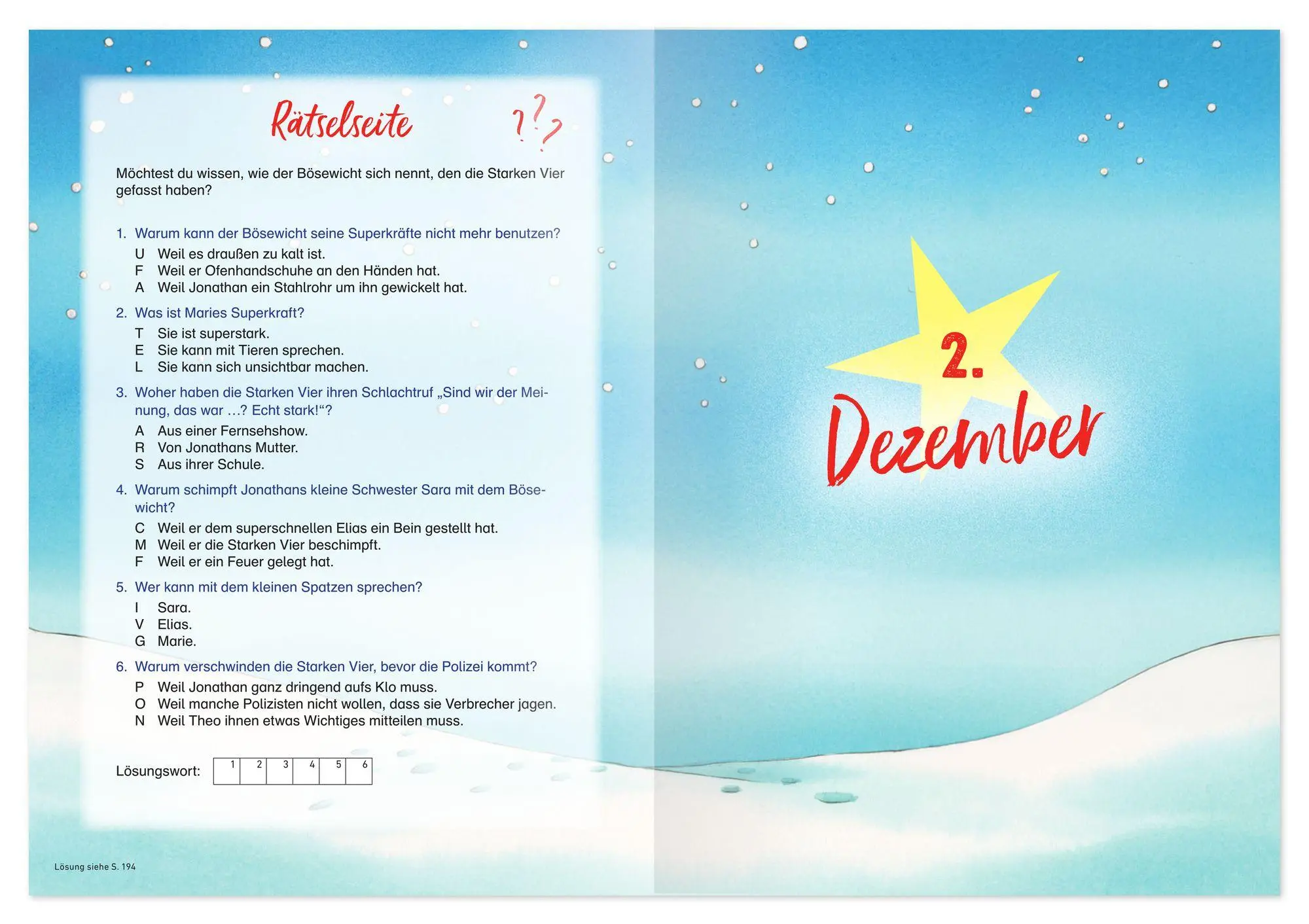 Bild: 9783780618467 | Die vier Superhelden lösen den Weihnachtsfall | Kristin Lückel | Buch