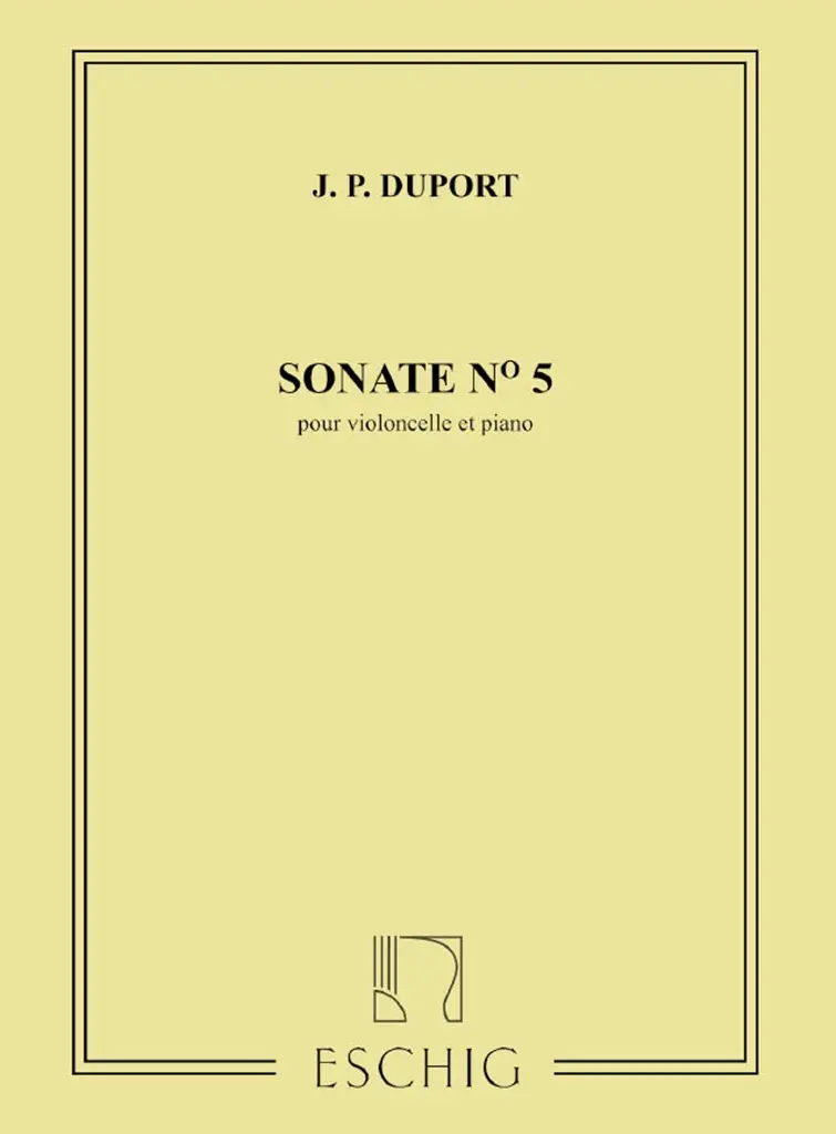 Sonate N 5 Violoncelle/Piano