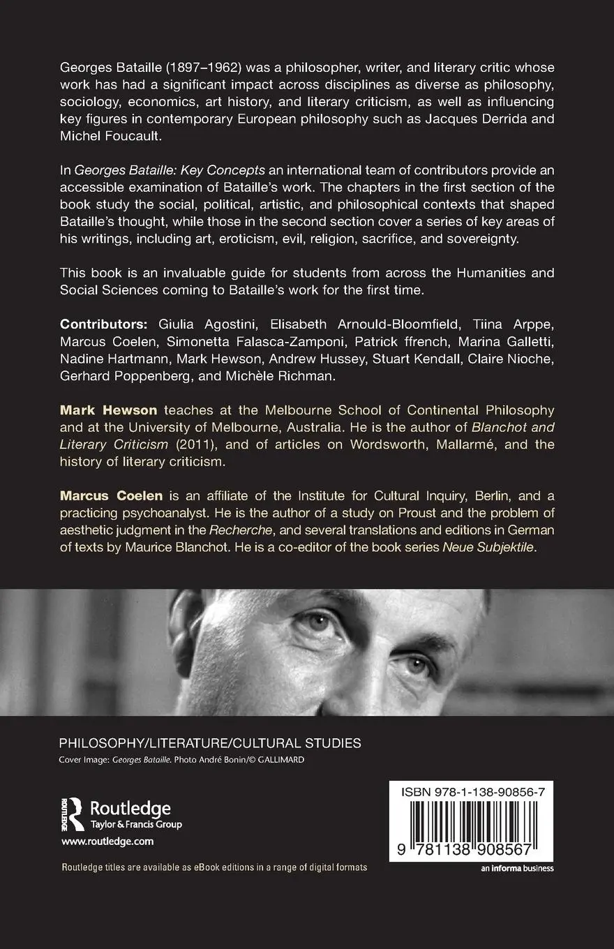 Rückseite: 9781138908567 | Georges Bataille | Key Concepts | Mark Hewson (u. a.) | Taschenbuch