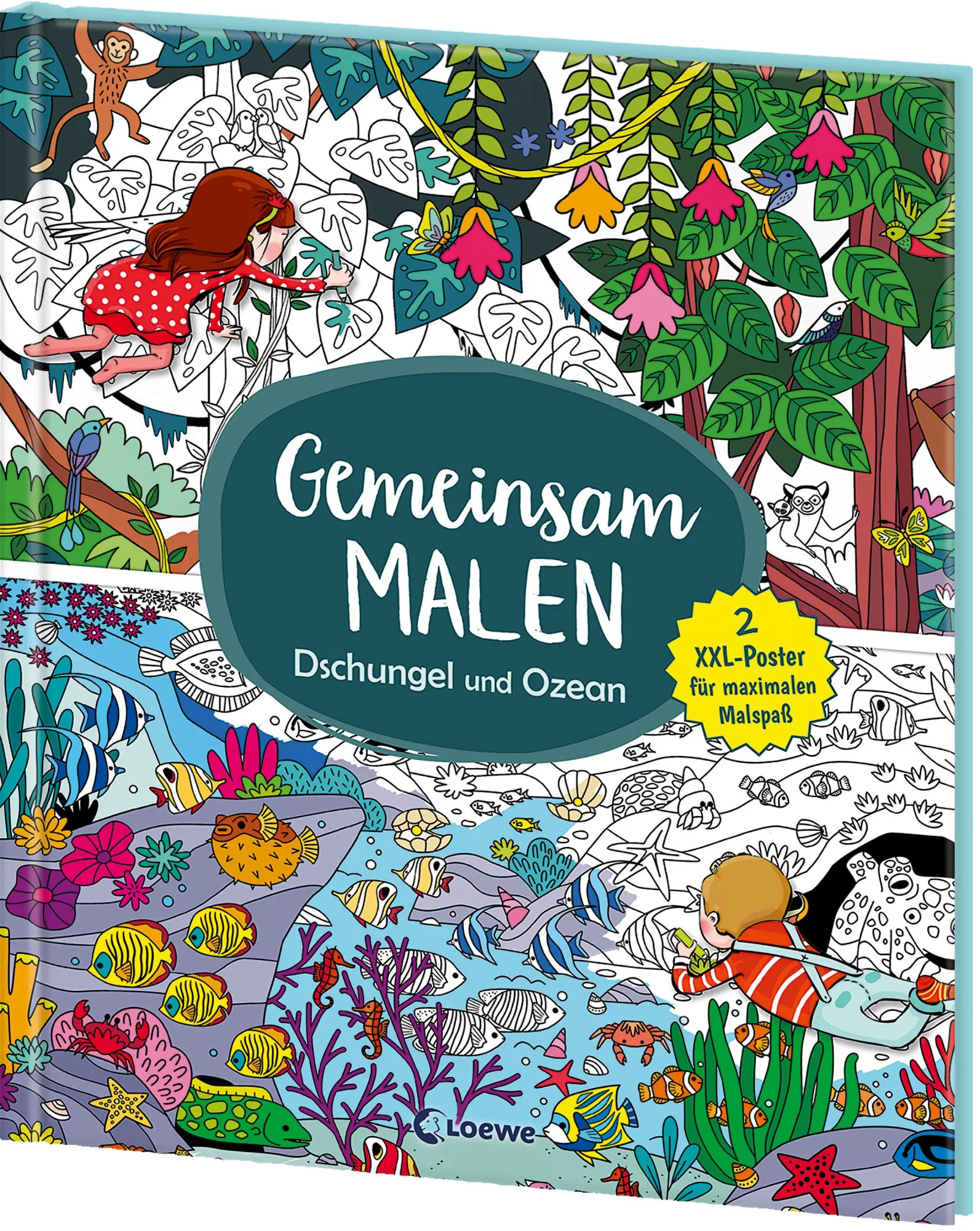 Cover: 9783743218567 | Gemeinsam malen - Dschungel und Ozean | Léa Fabre | Buch | Deutsch