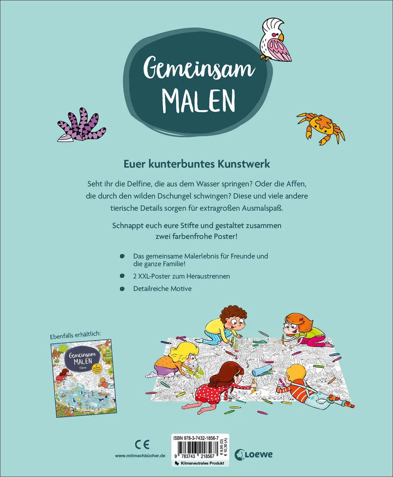 Rückseite: 9783743218567 | Gemeinsam malen - Dschungel und Ozean | Léa Fabre | Buch | Deutsch