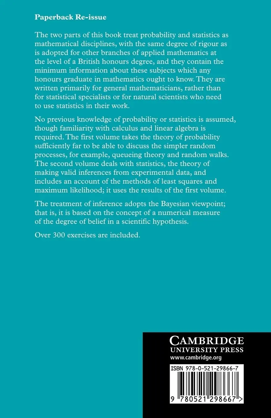 Rückseite: 9780521298667 | Introduction to Probability and Statistics from a Bayesian...