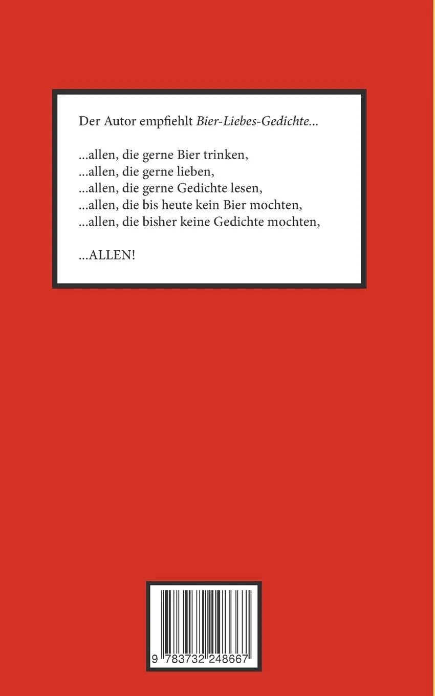 Rückseite: 9783732248667 | Bier-Liebes-Gedichte | Alfred Reichel | Taschenbuch | Paperback | 2013