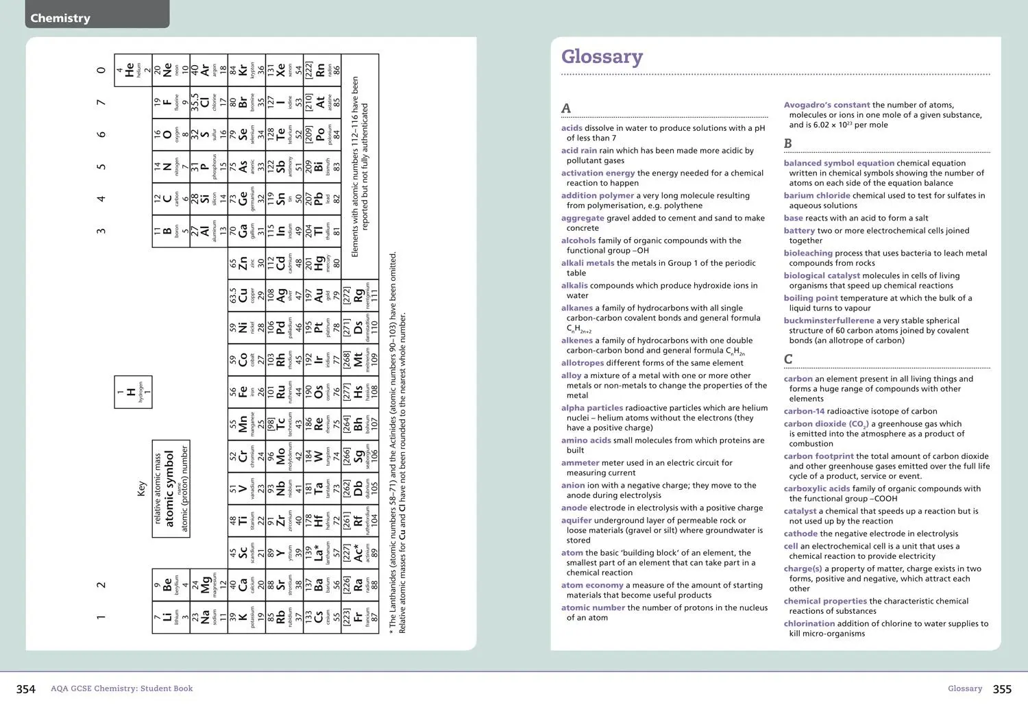 Bild: 9780008158767 | Collins GCSE Science - Aqa GCSE (9-1) Chemistry | Student Book | Buch