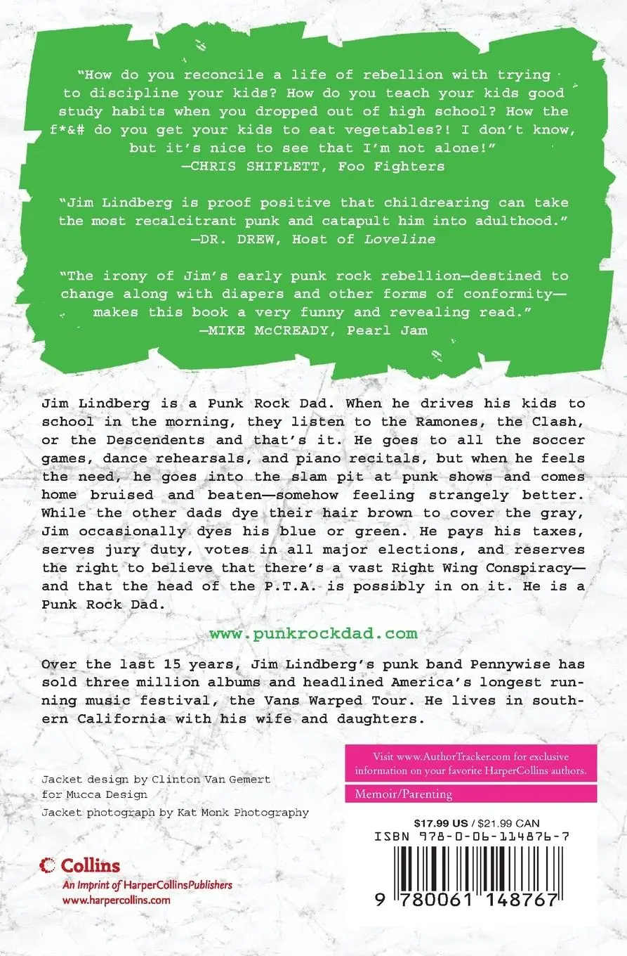 Rückseite: 9780061148767 | Punk Rock Dad | No Rules, Just Real Life | Jim Lindberg | Taschenbuch