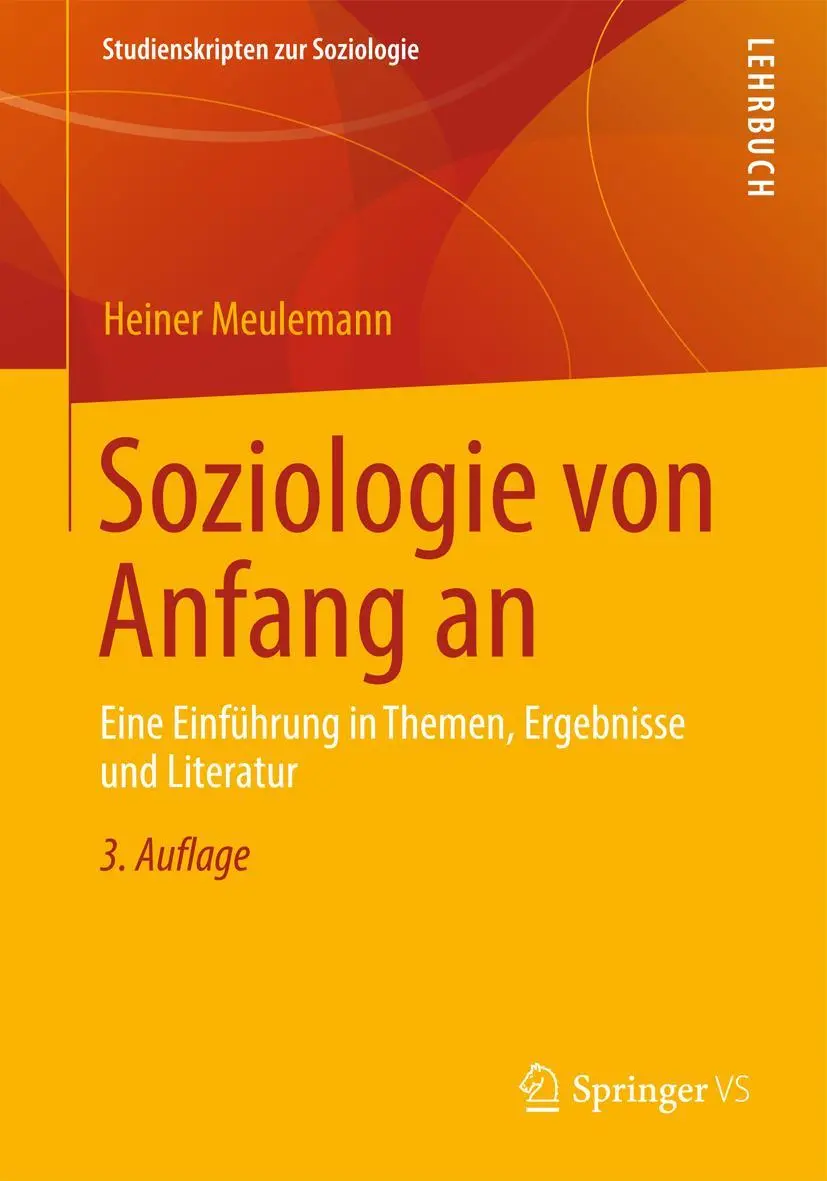 Cover: 9783531198767 | Soziologie von Anfang an | Heiner Meulemann | Taschenbuch | xviii