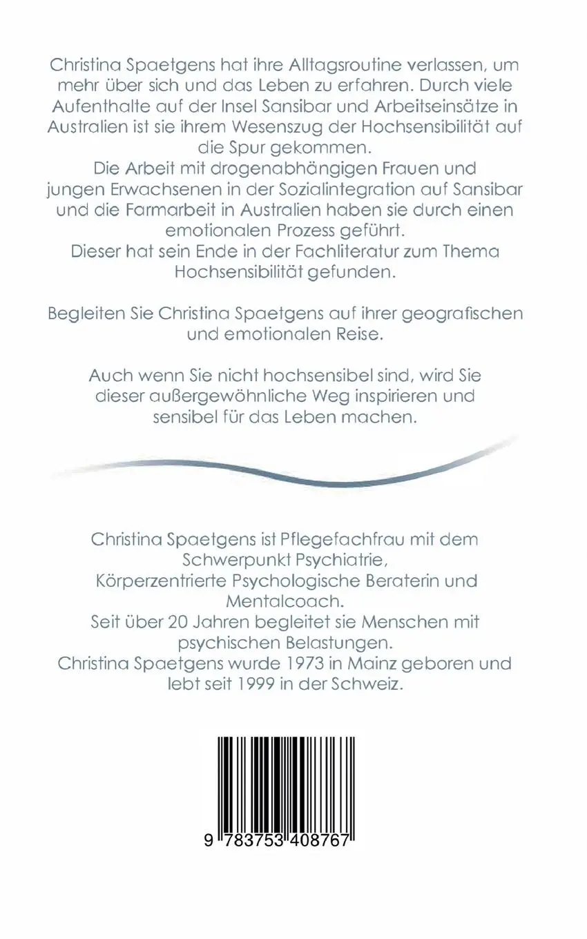 Rückseite: 9783753408767 | HOCH gesetzt - SENSIBEL gewonnen | Christina Spaetgens | Taschenbuch