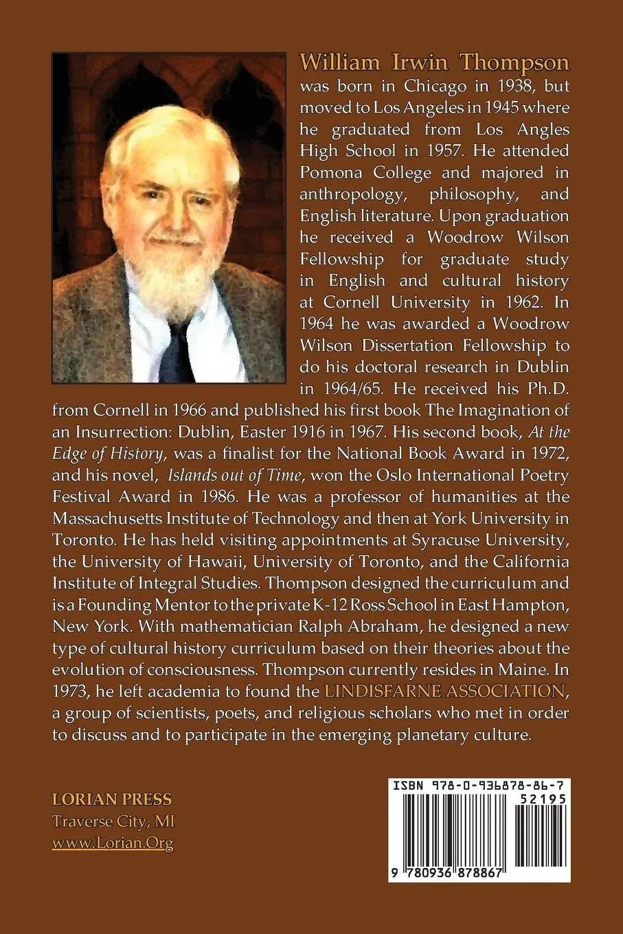 Rückseite: 9780936878867 | Thinking Together At The Edge Of History | William Irwin Thompson