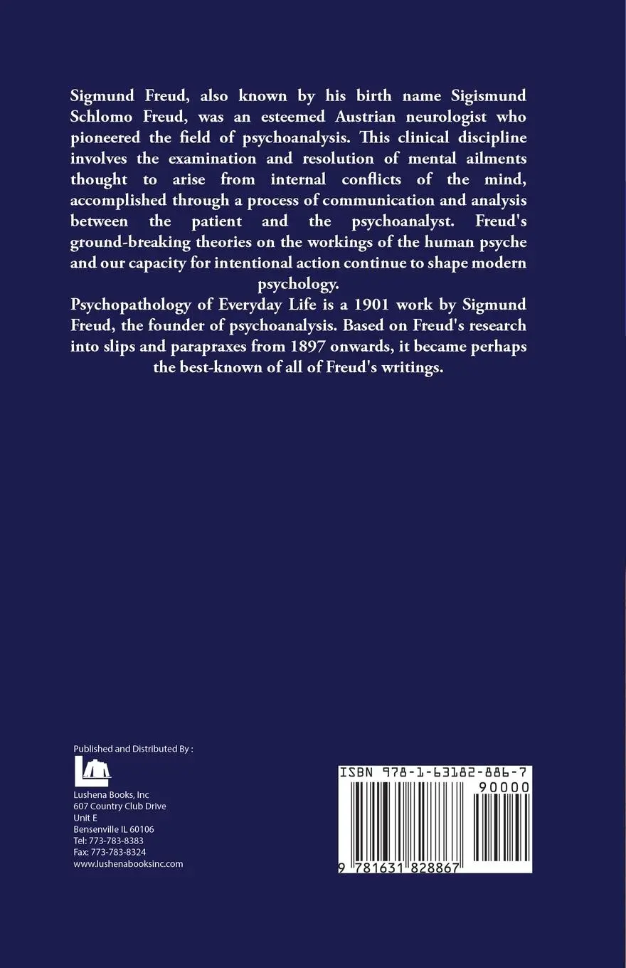 Rückseite: 9781631828867 | Psychopathology of Everyday Life | Sigmund Freud | Taschenbuch | 2023