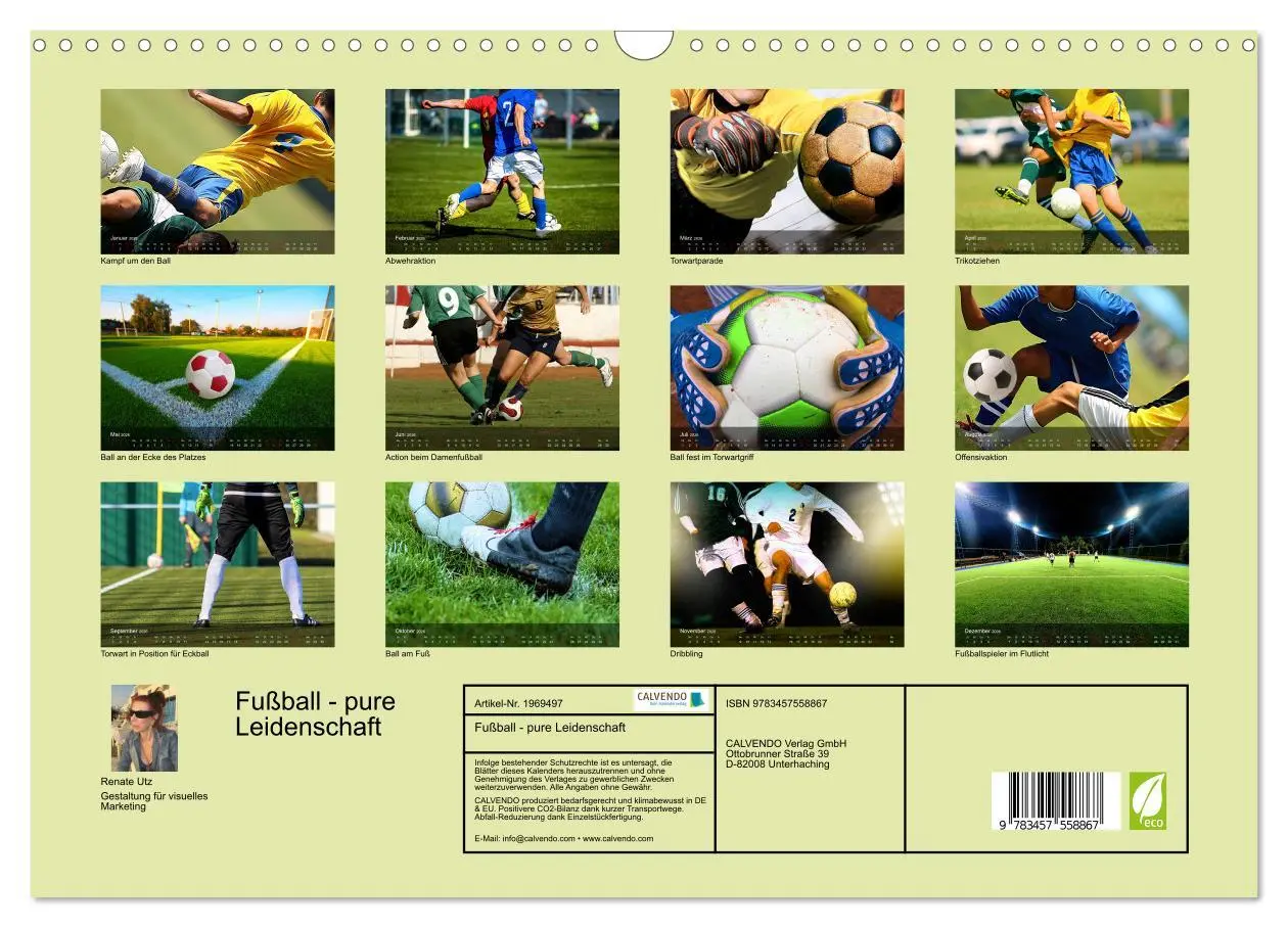 Bild: 9783457558867 | Fußball - pure Leidenschaft (Wandkalender 2026 DIN A3 quer),...
