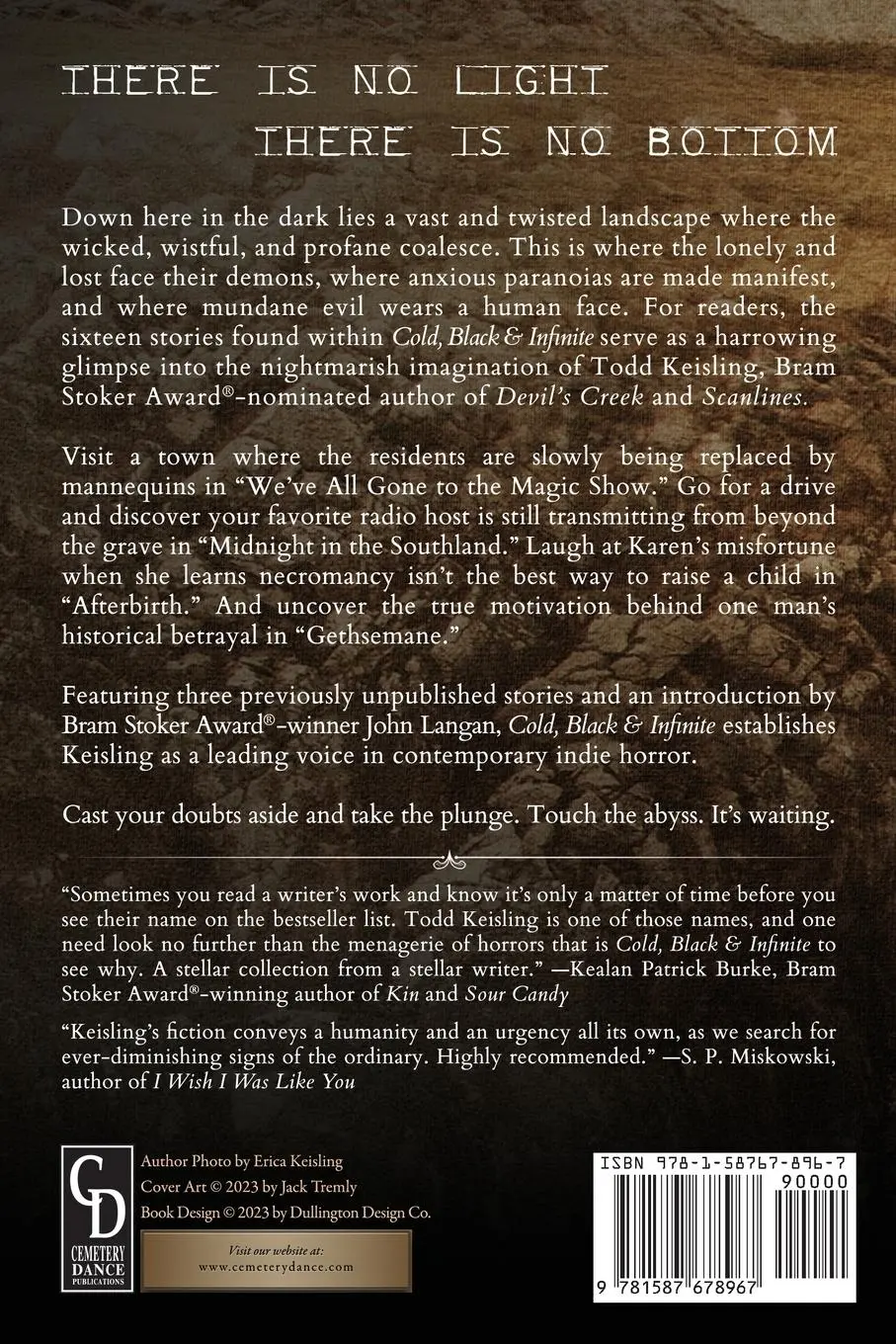 Rückseite: 9781587678967 | Cold, Black, and Infinite | Todd Keisling | Taschenbuch | Englisch