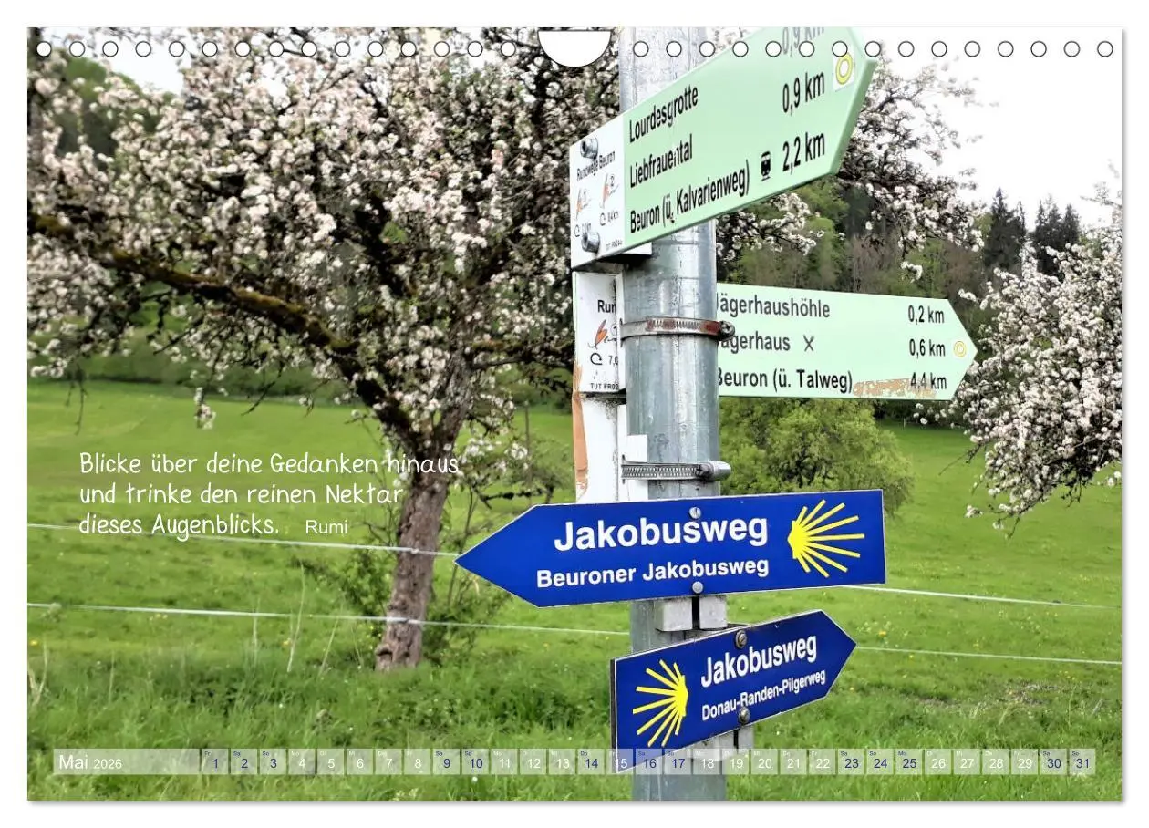 Bild: 9783457618967 | Beuroner Jakobsweg (Wandkalender 2026 DIN A4 quer), CALVENDO...