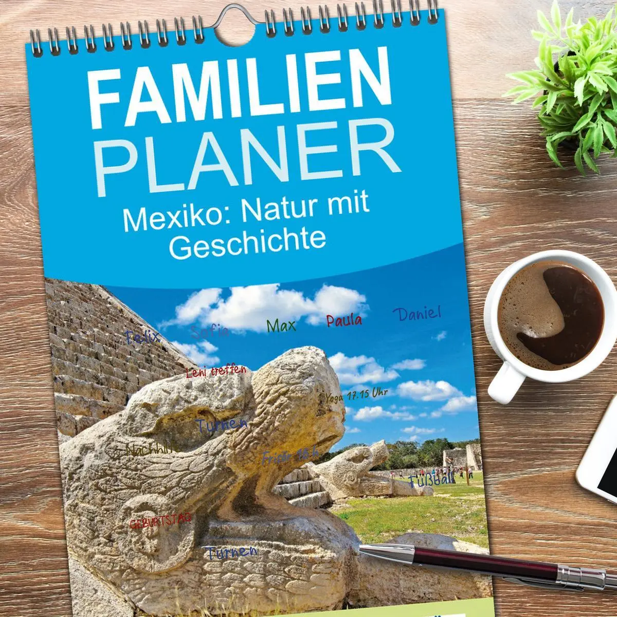 Bild: 9783516498967 | Familienplaner 2026 - Mexiko: Natur mit Geschichte mit 5 Spalten...