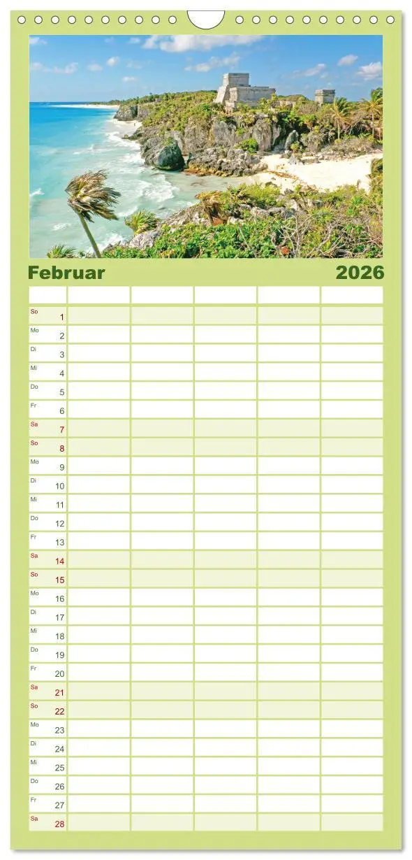 Bild: 9783516498967 | Familienplaner 2026 - Mexiko: Natur mit Geschichte mit 5 Spalten...