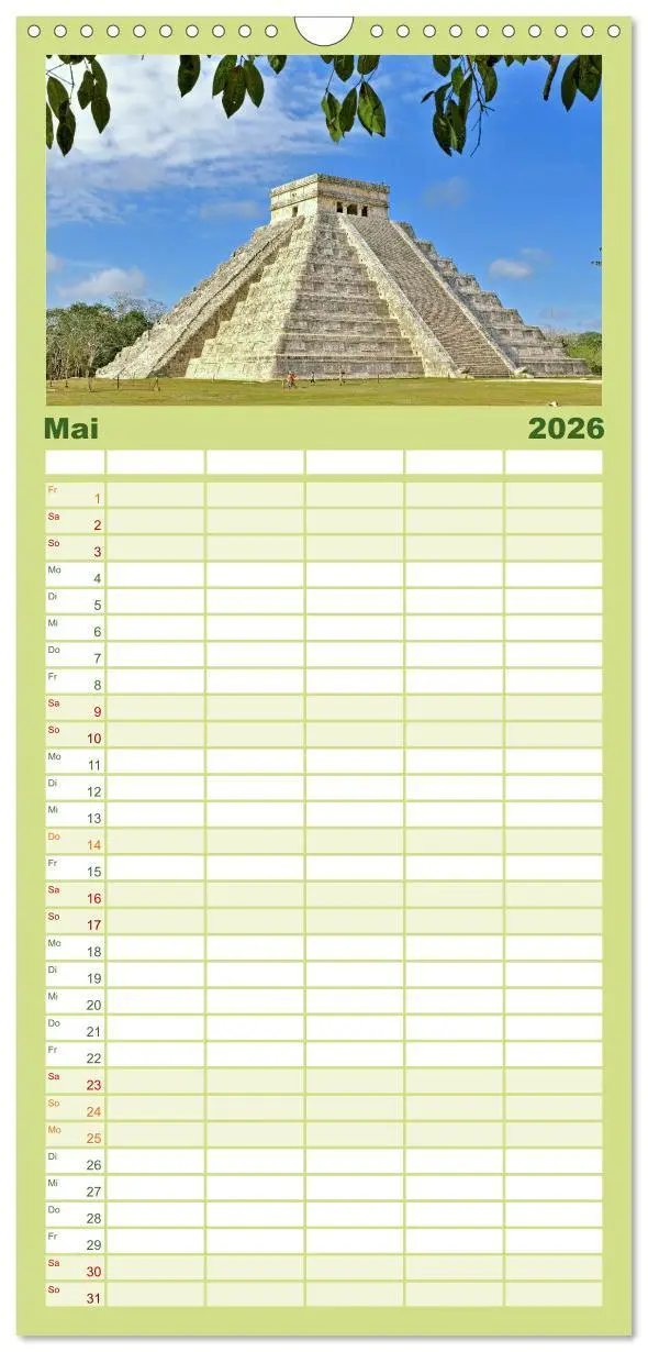 Bild: 9783516498967 | Familienplaner 2026 - Mexiko: Natur mit Geschichte mit 5 Spalten...