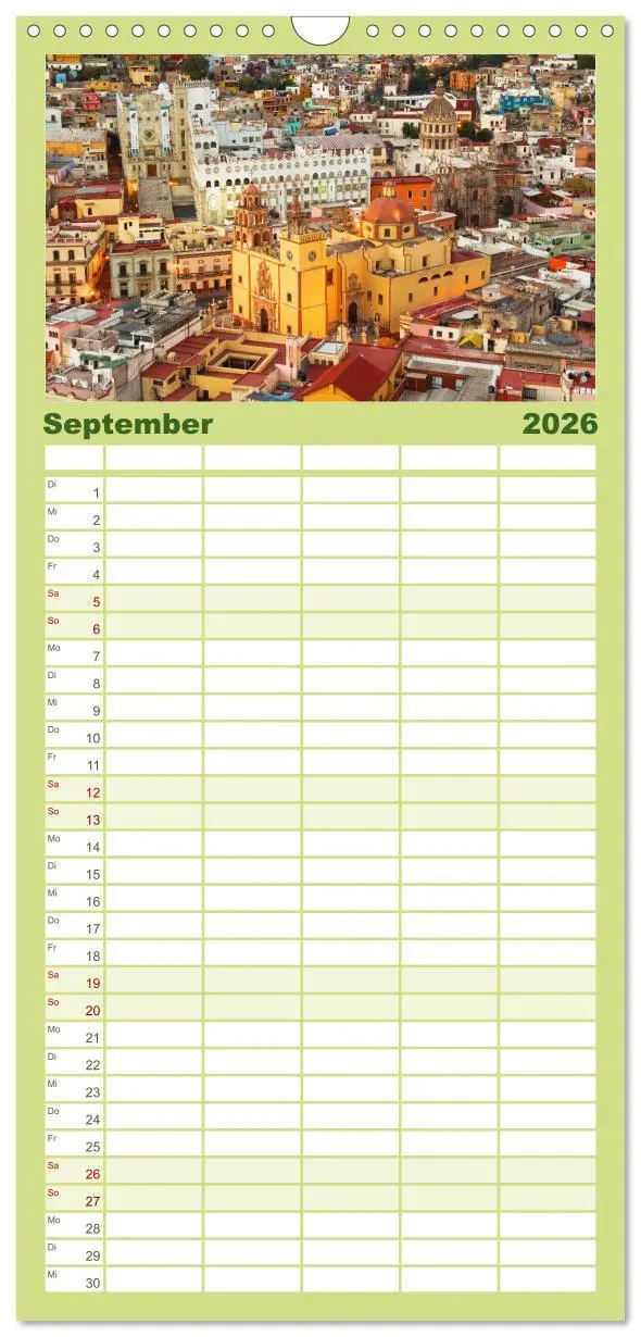 Bild: 9783516498967 | Familienplaner 2026 - Mexiko: Natur mit Geschichte mit 5 Spalten...
