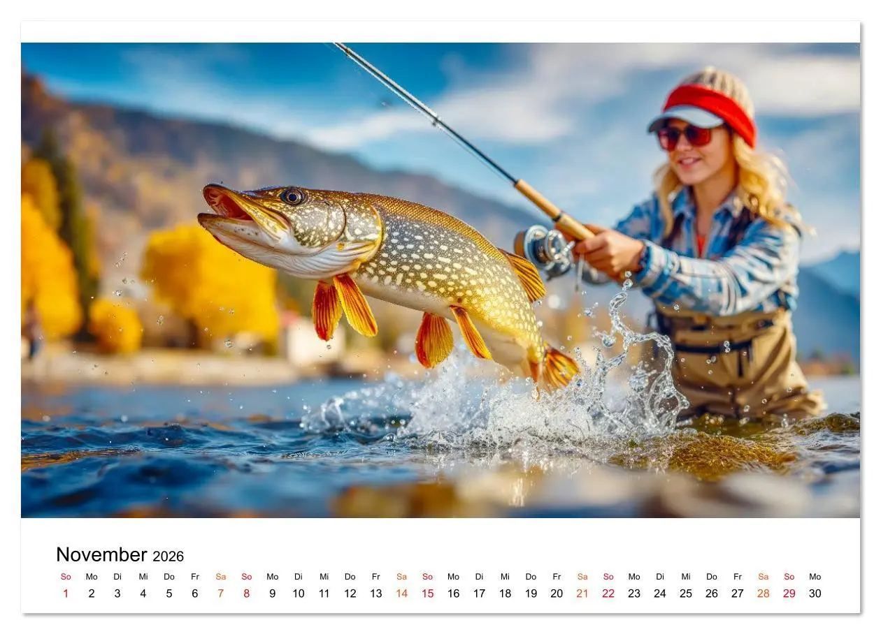 Bild: 9783516638967 | Jagd auf den Hecht (Wandkalender 2026 DIN A2 quer), CALVENDO...