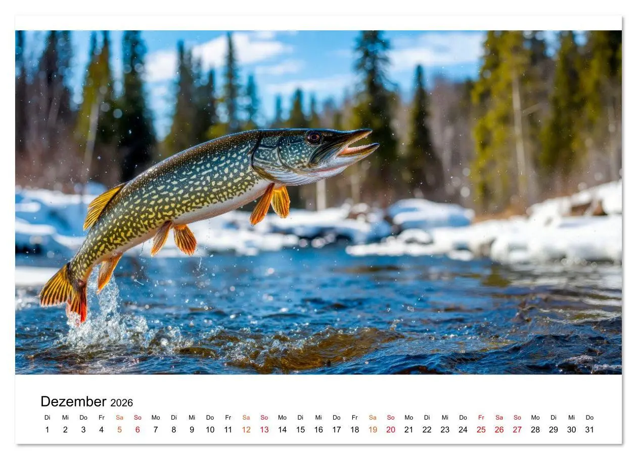 Bild: 9783516638967 | Jagd auf den Hecht (Wandkalender 2026 DIN A2 quer), CALVENDO...