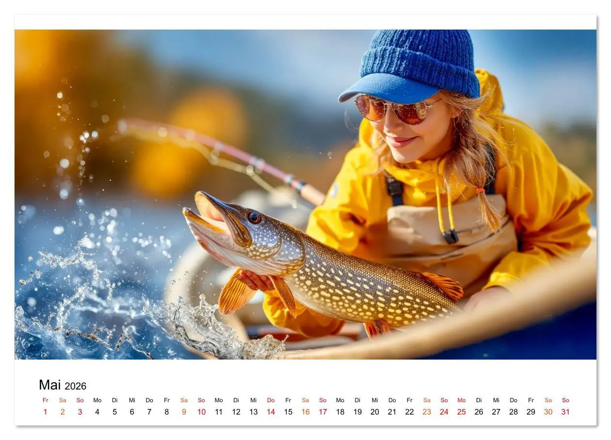 Bild: 9783516638967 | Jagd auf den Hecht (Wandkalender 2026 DIN A2 quer), CALVENDO...